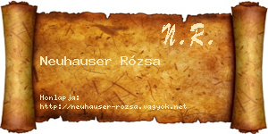 Neuhauser Rózsa névjegykártya