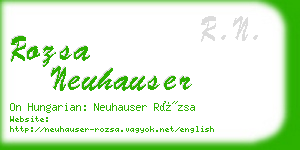 rozsa neuhauser business card